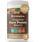 Amazing Grass Organic Plant Protein Blend: Vegan Protein Powder, New Protein Superfood Formula, A...