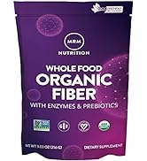 MRM Nutrition Whole Food Organic Fiber | with Enzymes + Prebiotics | Insoluble + Soluble fibers |...