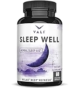 VALI Sleep Supplement, Support Deep Restful Sleep, Vegan, Herbal, Non Habit Forming, for Adults. ...