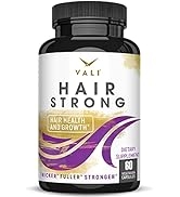 VALI Hair Strong Health & Growth Vitamins with Biotin, Keratin & Collagen - 60 Veggie Capsules. E...