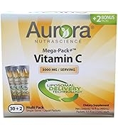 Aurora Nutrascience Mega-Pack+ Liposomal Vitamin C | 3,000 mg per Serving | 32 Single Serve Packs...