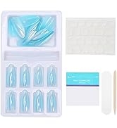 False Nails, False Nails Full Cover Gradient Color Pointed Fake Nails Tips Set of colored false n...