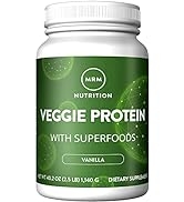 MRM Nutrition Veggie Protein with Superfoods | Vanilla Flavored | 22g Complete Protein | Over 8.8...