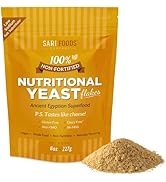 Non Fortified Nutritional Yeast Flakes, Whole Foods Based Protein Powder, Vegan, Gluten Free, Vit...