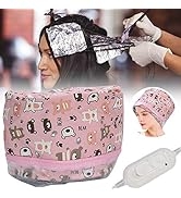 Hair Care Thermal Steamer Cap, Hair SPA Cap, Electric Hair Heater Cap Adjustable Oil Treatment St...