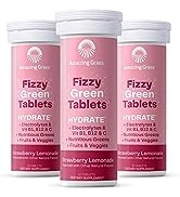 Amazing Grass Electrolyte Tablets, Fizzy Greens Water Flavoring Tablet with Vitamins, Hydrate Str...